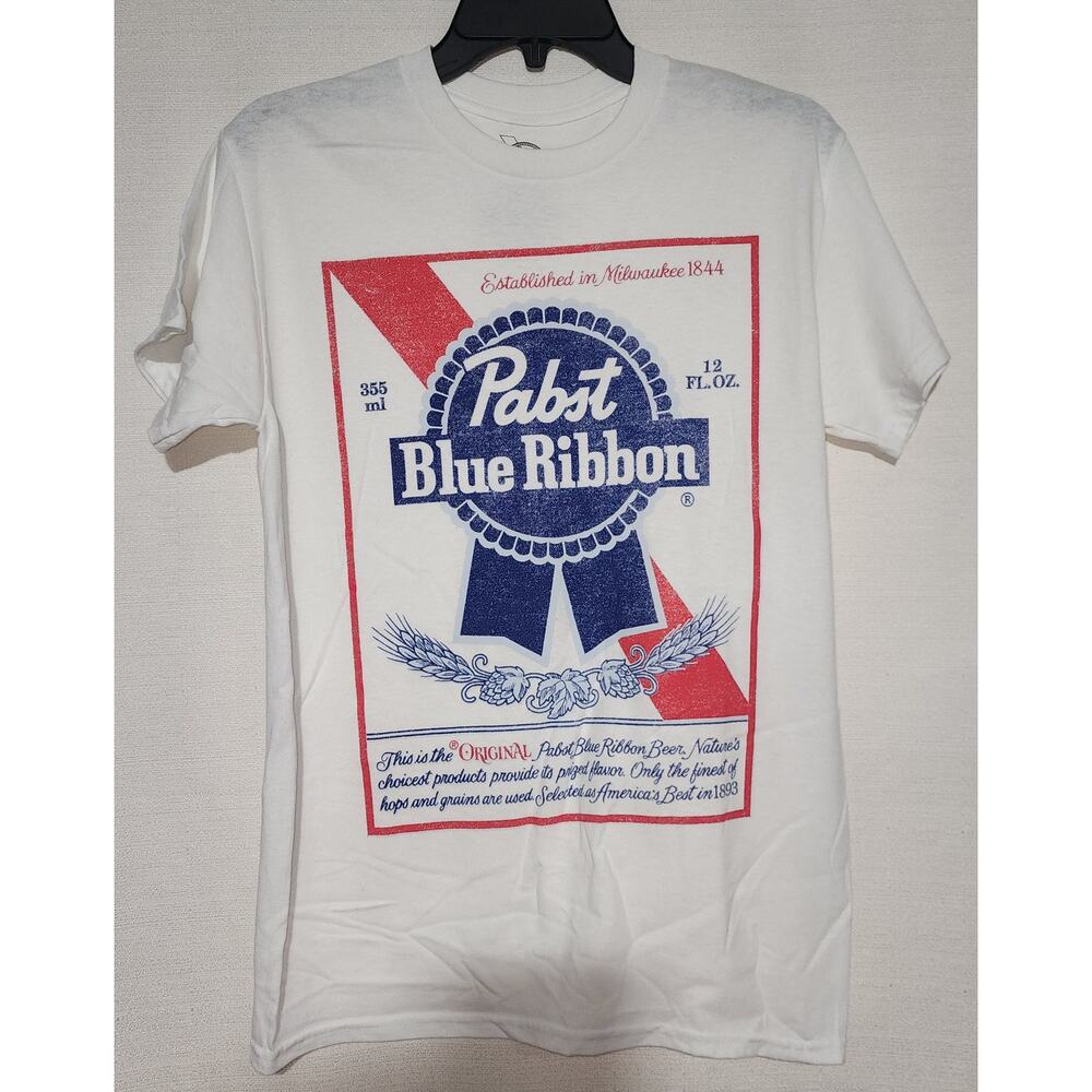 Pabst blue ribbon beer small faded shirt men's